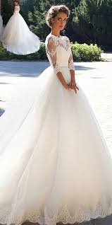 227 00 Elegant Tulle Bateau Neckline Ball Gown Wedding Dresses With Lace Appliques Lace Wedding Dress With Sleeves