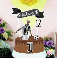 35 best bolo images in 2020 cupcake cakes 70th birthday cake. Personalized Juventus Soccer Cake Topper Soccer Cake Cake Toppers Beautiful Cakes
