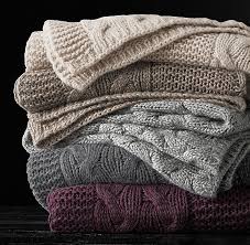 This decorative throw blanket is expertly crafted from the finest organic cotton for an elegant, soft finish. Italian Wool Alpaca Cable Knit Throw
