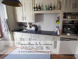 Credence cuisine plan de travail noir. Phase 2 De La Renovation De La Cuisine Plan De Travail Et Evier