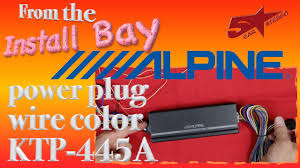 If the alpine 8020 is a deck(head unit) the wire diagram is as followed: Alpine Power Plug Wire Color Bypass And Ktp 445a Youtube