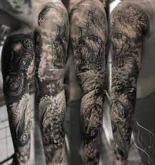 Tattoorealistic On Picoji Posts Videos Stories Picoji Tattoos Tattoodesigns Tattooideas Ship Tattoo Sleeves Ocean Sleeve Tattoos Pirate Tattoo Sleeve