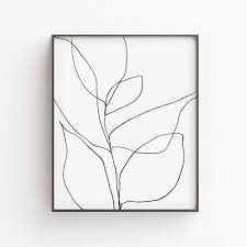 Black And White Nature Art Prints Black White Printable Botanical Art Minimalist Line Art Apartment Wall Art Scandinavian Decor Minimalist Poster Nature Prints With Images Etsy Art Prints Apartment Wall Art Nature Art Prints