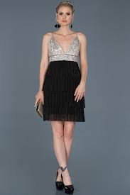 Siyah Mini Simli Davet Elbisesi Abk593 Elbise Modelleri Elbise Sifon Elbise