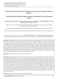 En cas d'analyse d'eau à proximité d'égouts ou de step, le volume pourra être diminué. Pdf Analyses Physico Chimique Et Bacteriologique Des Eaux Usees De Quelques Hotels De Cotonou Physicochemical And Bacteriological Analyzes Of Wastewater From Some Cotonou Hotels Analyses Physico Chimique Et Bacteriologique Des Eaux Usees