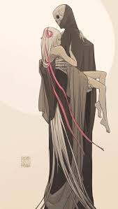 Anime boy, the reaper, sad, full length, one person, copy space. Anime 1032009 Anime Grim Reaper And Anime Girl On Favim Com
