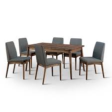 Maybe you would like to learn more about one of these? Furniture Of America Sevo Mid Century Modern Grey 7 Piece Dining Set On Sale Overstock 13999049