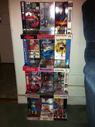 Recycled Vhs Shelving Recycling Vhs Crafts Recycle Craft Projects