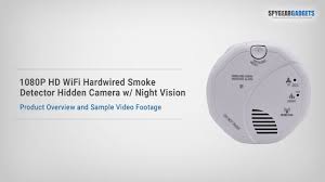 Functional carbon monoxide detector hides a surveillance camera. 1080p Hd Wifi Hardwired Smoke Detector Spy Camera With Night Vision Youtube