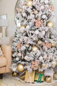 For a winter look, pick silver, blues and purples or blush pink tree decorations have been a bestseller so far this season, from plain baubles to more decadent. Our Living Room Christmas Decorations Pink Ornaments Sugar Cloth