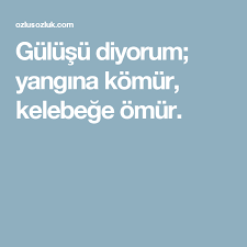 Gulusu Diyorum Yangina Komur Kelebege Omur Yangin Romantik Sozler Ozlu Sozler