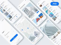 Free smart tv psd mockup to showcase your app presentation. Property Rental App Free Ui Kit Psd Stash