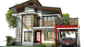 The house is finished with earth colors and brick wall accents. Simple Two Storey House Concept With 3 Bedrooms Cool House Concepts