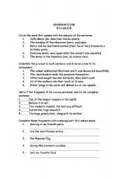 Present simple and present (become) more and more difficult to get a job using languages. Grammasr Exam 8th Grade Esl Worksheet By Teacher Mx