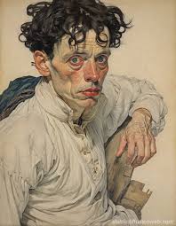 concept character art by egon schiele and hua yan dungeons and dragon  Prompts