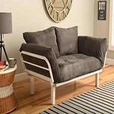 A cheap college futon also makes a great dorm seat for lounging or doing homework. White Spacely White Metal Frame Small Futon Lounger Furniture For Studio Loft College Dorm Apartments Guest Room Bedroom Covered Patio