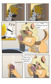 absurd res animal genitalia animal penis anthro blush blush lines  bodily fluids canid canine canis clothed clothing comic cum cum in hair cum  on face cumshot dialogue domestic dog