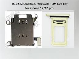 Maybe you would like to learn more about one of these? Dual Sim Card Reader Connector Flex Cable Sim Card Tray Slot Holder For Iphone 12 12pro Sim Card Adapters Aliexpress