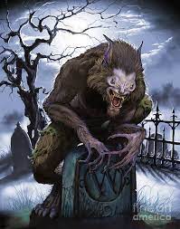 18 x 24 this fine art lithographic print is produced on a heavy stock paper with a light canvas texture and. Graveyard Werewolf Art Print By Stanley Morrison