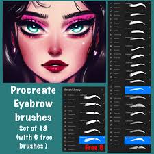 Procreate Brushes Procreate Eyebrow Brushes Procreate Face Etsy Digital Painting Tutorials Procreate Brushes Free Brush