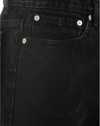 Mens Petit Standard Jeans Black Stonewashed Denim