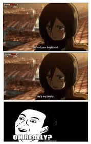 Oh Really Mikasa Mikasa A Aot Snk Attack On Titan Attack On Titan Anime Titans