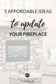 Learn how to build a fireplace surround with stone pavers in this. Kylie M Interiors How To Update Your Fireplace 5 Easy Update Ideas