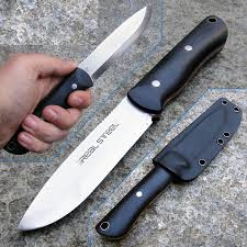 Couteau De Survie Real Steel Buschraft Ii Black Acier D2 Manche G 10 Etui Kydex Rs3711 Couteau Survie Couteau Acier