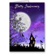 Happy Anniversary Card Autumn Night On Eartheeria I Created This Piece Of Artwork For My Fifth A Halloween Scrapbook Halloween Silhouettes Halloween Stories