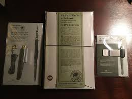 Olive Traveler S Notebook Set Midori Travelers Notebook Travelers Notebook Notebook