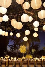 Pin Op Lampionnen Buiten Gebruiken Paper Lanterns Outside Garden Party Outdoor Wedding Idees De Mariage Hochzeit Deko Papierlateren Im Garten