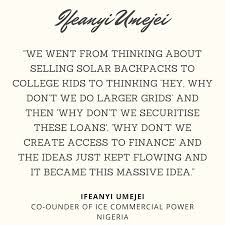 Ifeanyi Umejei Quote On Idea Generation Small And Medium Enterprises Solving Quotes