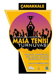 Masa Tenisi Poster Table Tennis Canakkale Turkiye Canakkale Turkey Corporate Game Kuruluslararasi Turnuva Tournament Poster Tenis