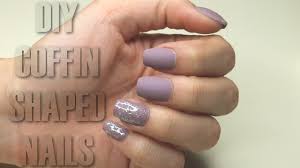 2marbleized matte acrylic nails coffin style. Diy Coffin Shaped Nails No Acrylic Youtube