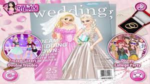 Frozen Elsa And Rapunzel Disney Princess Wedding Dress Up Games For Girls And Kids In 2021 Disney Princess Wedding Disney Princess Wedding Dresses Disney Princess
