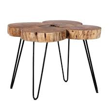 bijzettafel mecco ii massief acaciahout ijzer acaciahout zwart ars manufacti salontafel bijzettafels stoelen