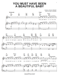 You Must Have Been A Beautiful Baby Bobby Darin Sheet Music Pdf Print
