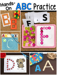 Back when my kids were really little, they used to ask me to make them abc's worksheets so that they could practice writing their letters. 10 Hands On Ways For Preschoolers To Practice The Alphabet