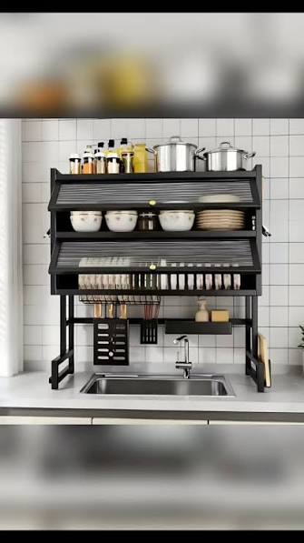 🍽️ Escurridor de Platos Doble con tapa Premium para Fregadero – Organiza  tu Cocina ✨ Dale un toque moderno y elegante a tu cocina con este increíble  escurridor de platos sobre fregadero.
