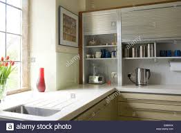 modern kitchen with raised tambour