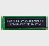 24x2 Character LCD / 5.0V DFSTN (-) Black / White Backlight