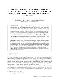 Although almost everyone drives or is driven in a car on daily basis, most people do not know the basic car parts names and their functions. Pdf Learning And Teaching Of English In A Foreign Language Classroom Of Primary Education Through Current Songs And Cartoons
