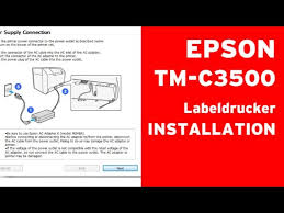Avery design & print und geben vorschau & drucken anklicken. Epson Tm C3500 Installation Computer Tintenpatronen Etiketten Youtube