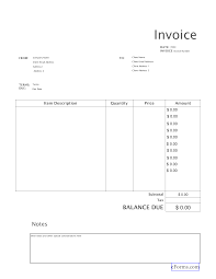 free blank invoice templates pdf eforms