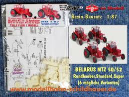 Since 2010, distribution of belarus tractors in usa and canada is carried on through a local distributor mtz. Traktor Belarus 50 Und 52 6 Versionen Bausatz Fur 1 Traktor Bausatze Icar Cz Besonderes Modellbahn Schildhauer