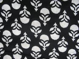 Black And White Floral Fabric By The Yard Small Floral Print Indian Soft Cotton Stamped Block Print Black And White Fabric By Yard Printing On Fabric Floral Prints Block Printing Fabric