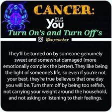 Cancer zodiac sign traits show they are also very intuitive. Turn On S And Turn Off S Itsallaboutyou Zodiac Aries Taurus Gemini Cancer Leo Vir Cancer Zodiac Traits Scorpio And Cancer Relationship Cancer Zodiac