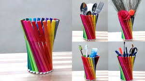Best Out Of Waste Reuse Old Sketch Pens Into A Diy Holder Youtube In 2020 Pen Craft Diy Holder Pen Diy