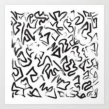 Abstract Black And White Graffiti Art Set The Tone Of Your Room From The Walls Out From The Ground Up Is So Dated Mix And Match Your Fa In 2020 Black And White Graffiti Black And White Abstract
