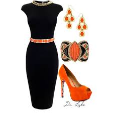 Black And Orange Dress Designer Clothes Shoes Bags For Women Ssense Orange Dress Outfits Fashion Fashion Books